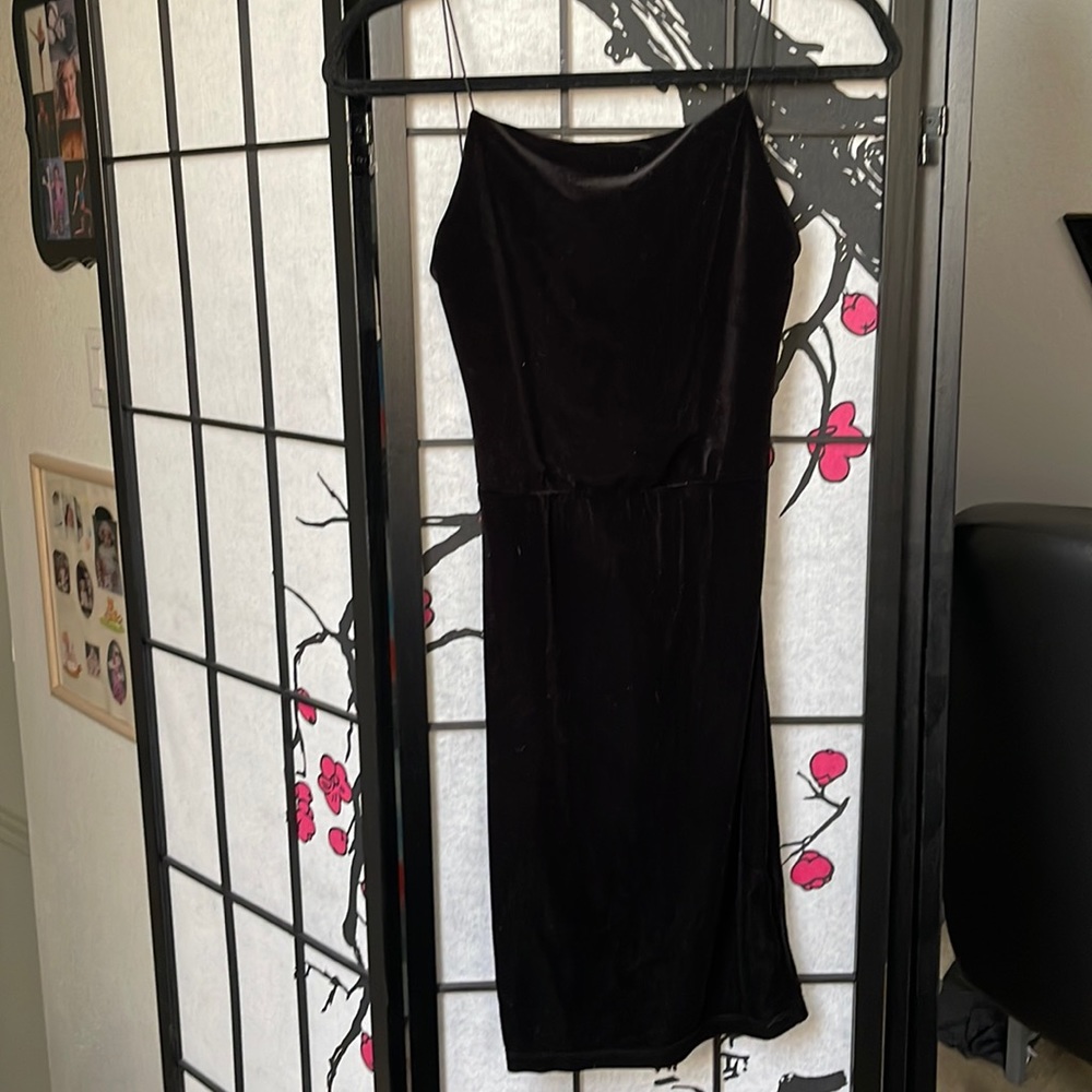 Backless Velvety Little Black Dress. Better Be. Size M